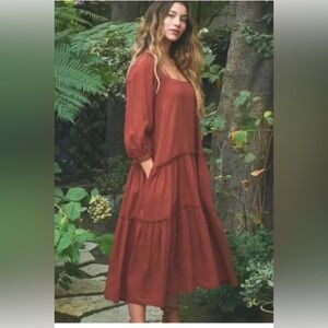 THE ODELLS Lyla Dress in Chai
